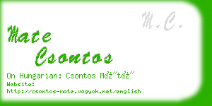 mate csontos business card
